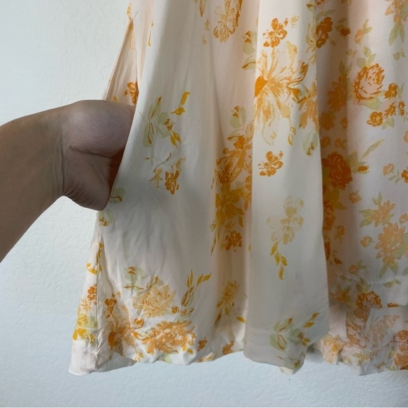 Free people Loretta tea combo Womens orange floral LS tunic M - Picture 5 of 10